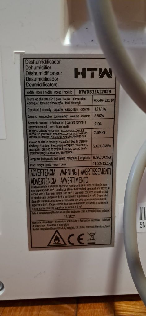Desumidificador 12L