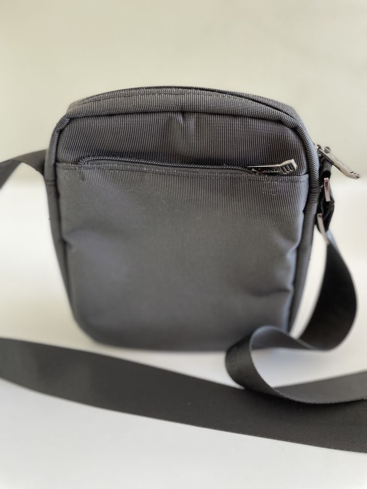 Bolsas tiracolo de cor cinza mesclada masculino ou feminino