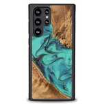 Etui z drewna i żywicy na Samsung Galaxy S22 Ultra Bewood Unique Turqu