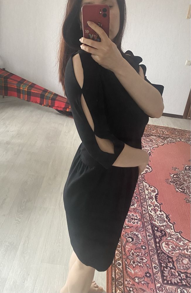 Маленькое черное платье Zara мини платье Зара
