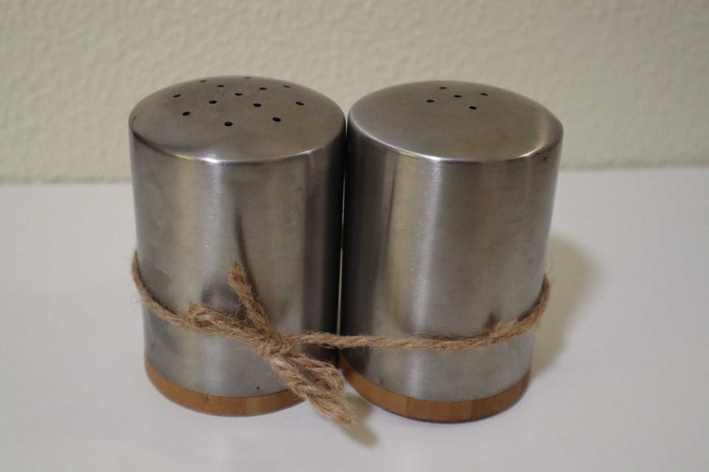 Saleiro / Pimenteiro Metal | Bambu