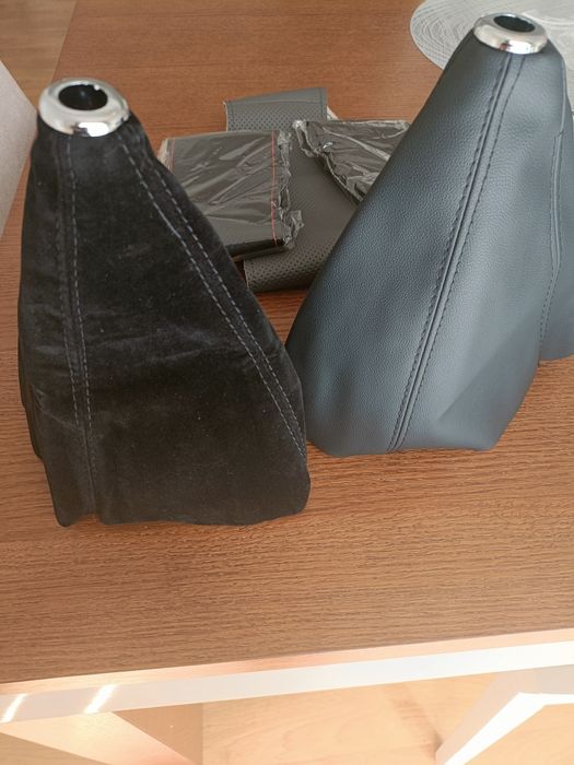 Capa de volante em pele, foles...