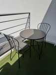 Mesa e 2 cadeiras de jardim IKEA metal preto