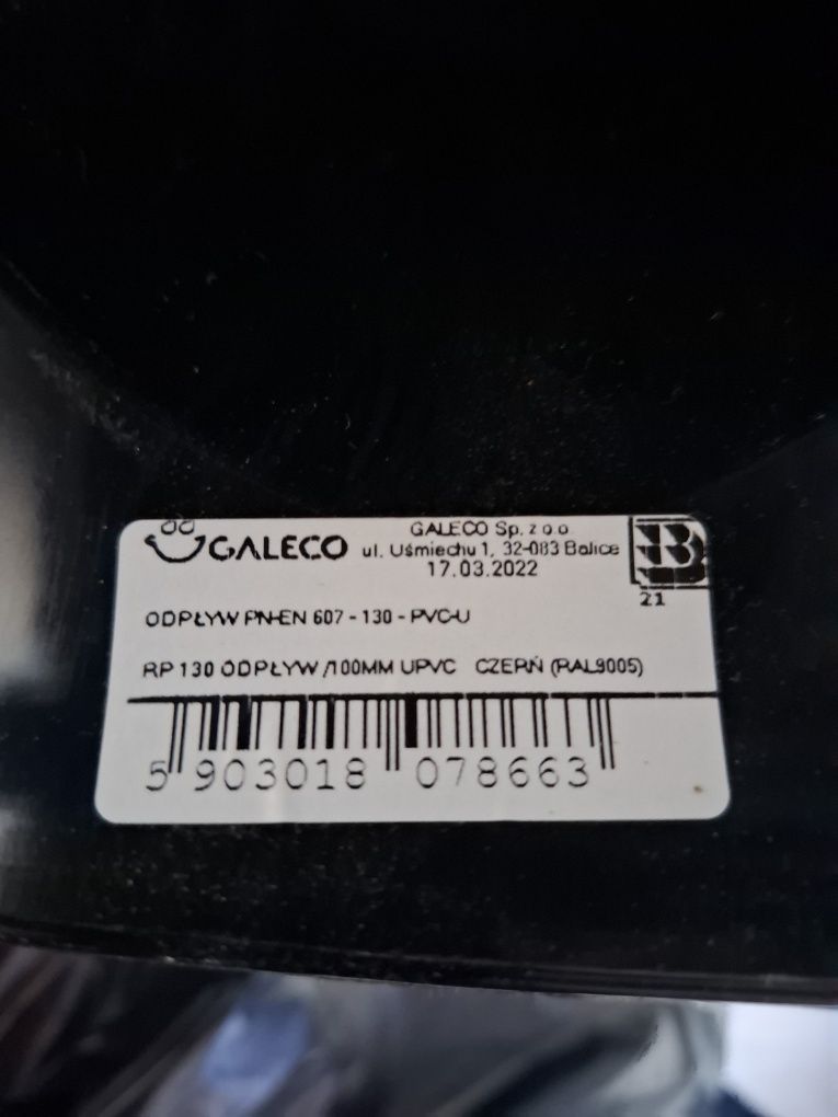 GALECO Rynna 4mb 130 PVC CZARNA  50zł