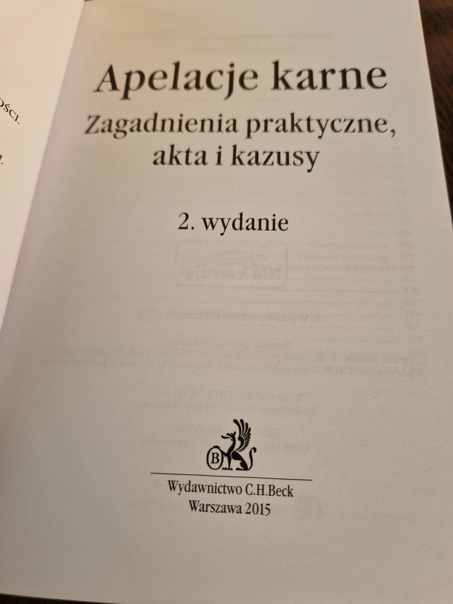 Apelacje karne Zagadnienia praktyczne, akta i kazusy  Kapiński