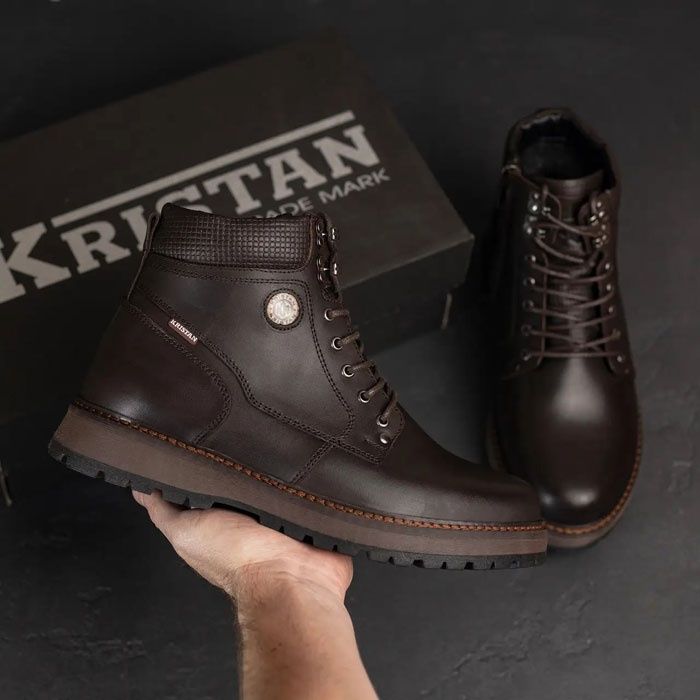 Чоловічі зимові черевики KRISTAN Шкіряне взуття