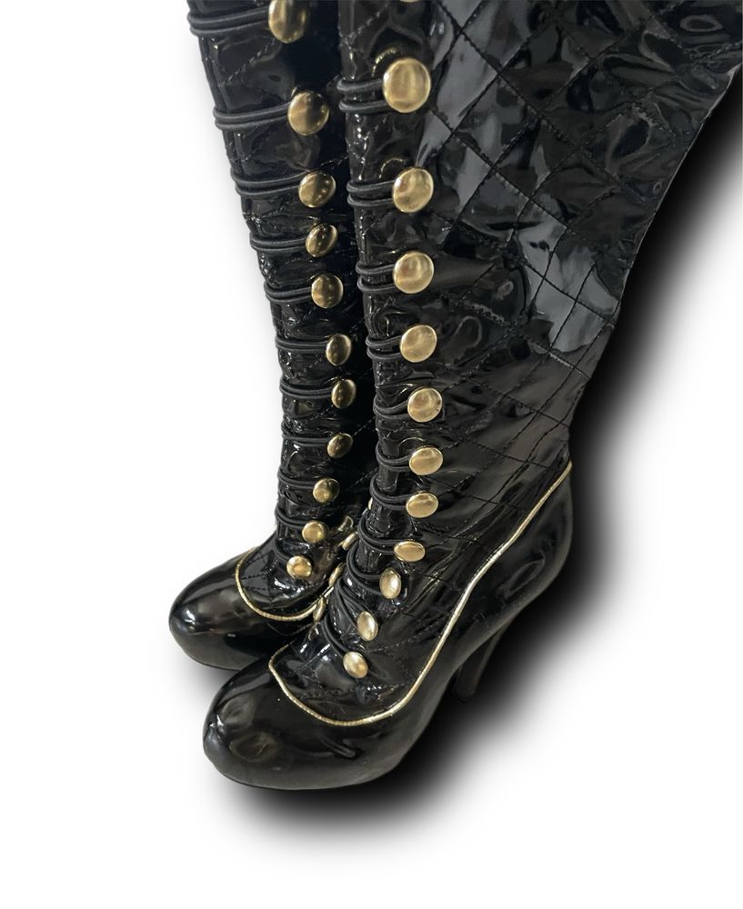 Sylowe kozaki szpilki platforma Leg Avenue Collection USA 38 24,5cm