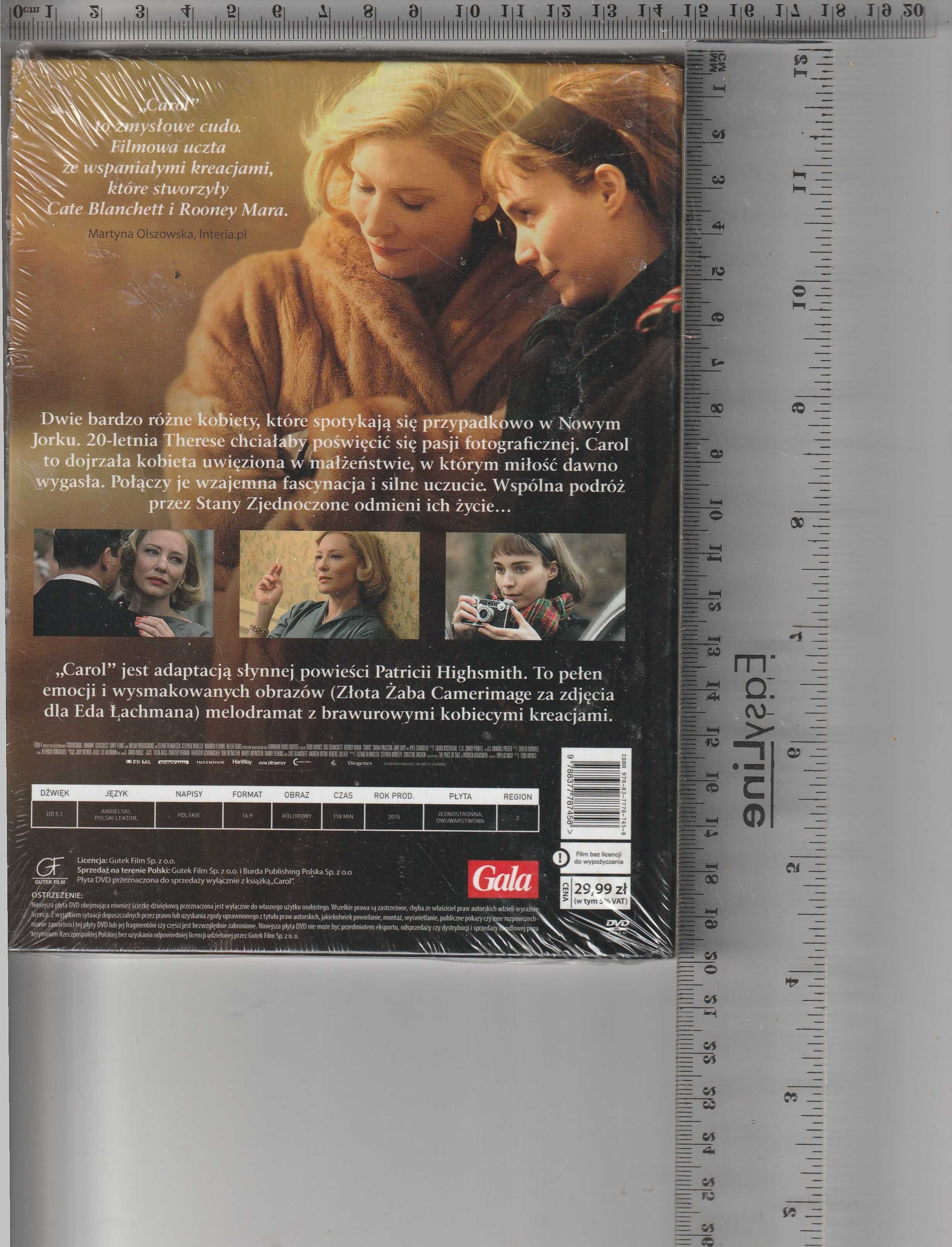 Carol  Cate Blanchett Rooney Mara DVD