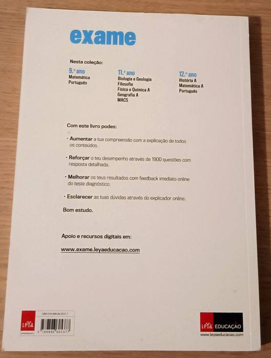 Livro de preparação para os exames:"Exames prova final": Matemática 9º