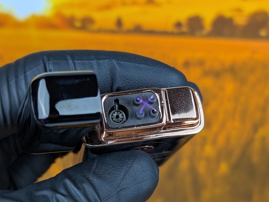 Турбо запальничка з гравіюванням. Зажигалка USB+газ
