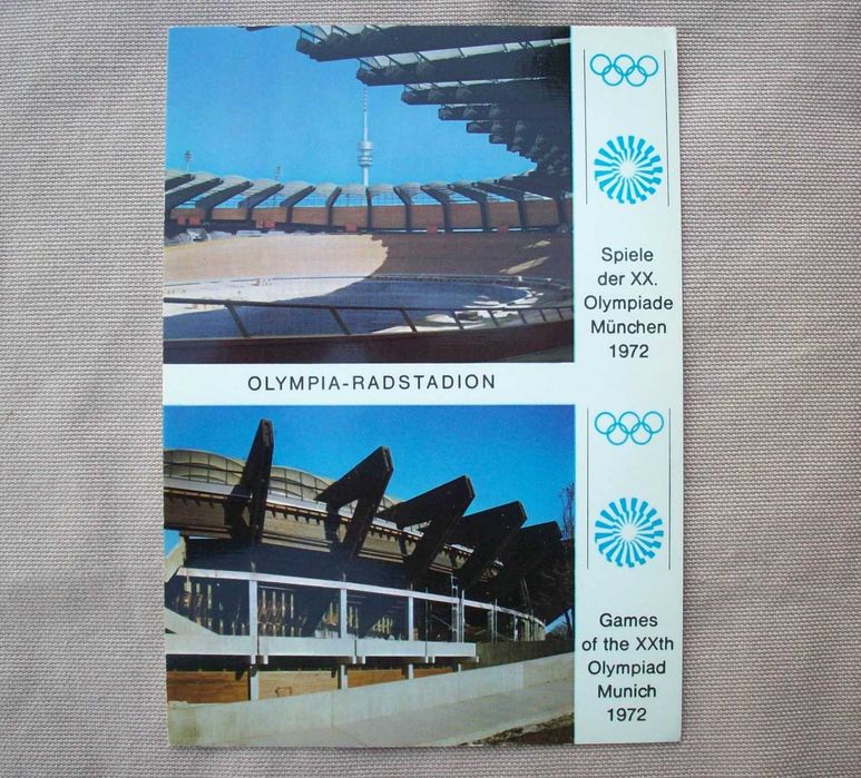 Pocztówka olimpiada Monachium 1972, 3 sztuki, bez obiegu.