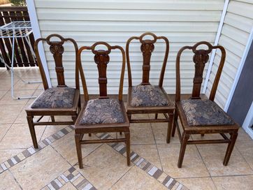 4 krzesła antyk z XIX w -oficera RP
