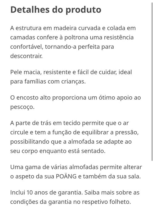 Cadeira de baloiço em pele (Ikea)