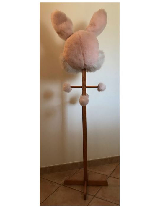 Cabide cabeça de coelho p/ quarto de criança