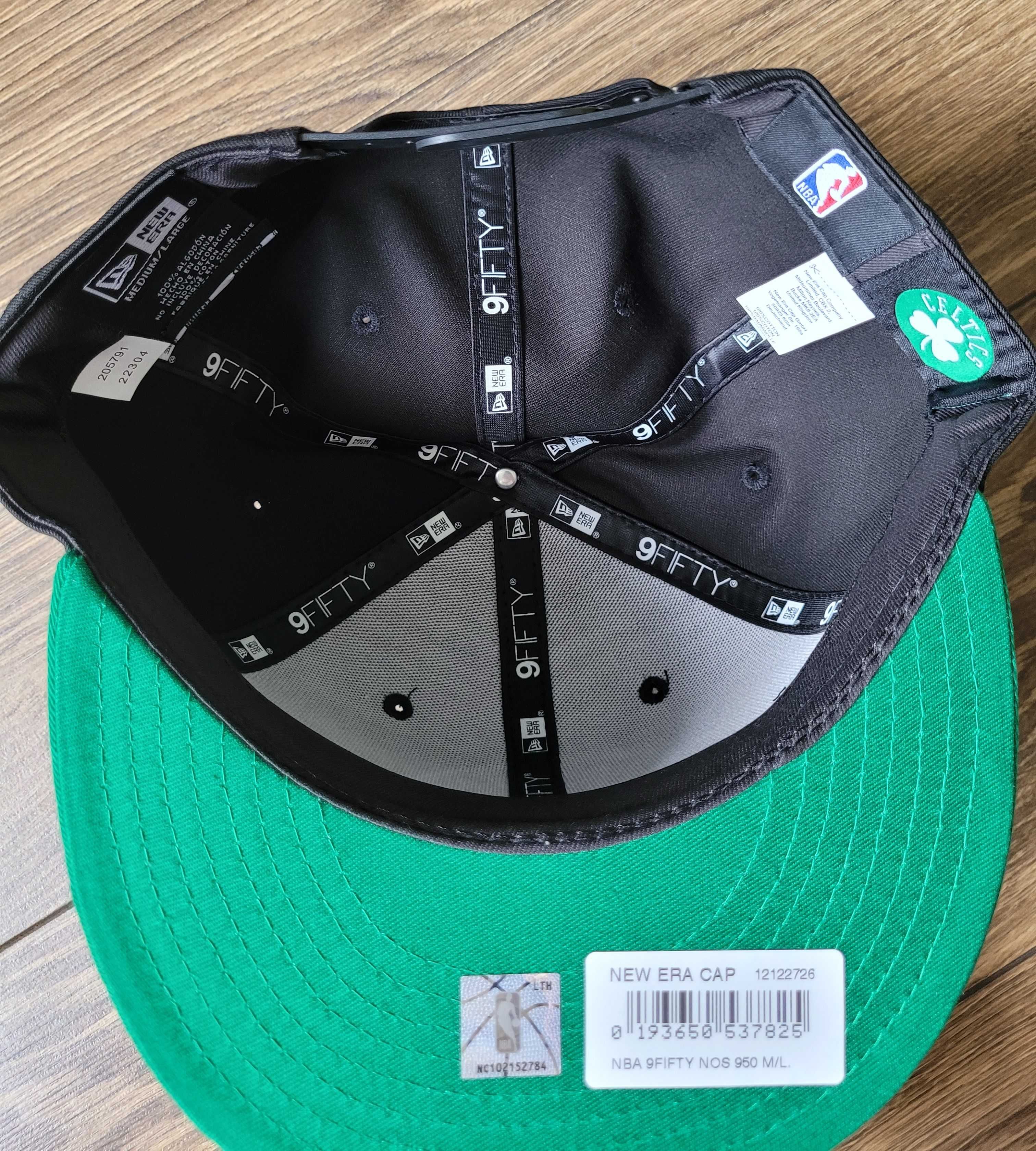 czapka z daszkiem New Era 9Fifty NBA Boston Celtics czarna M/L NOWA