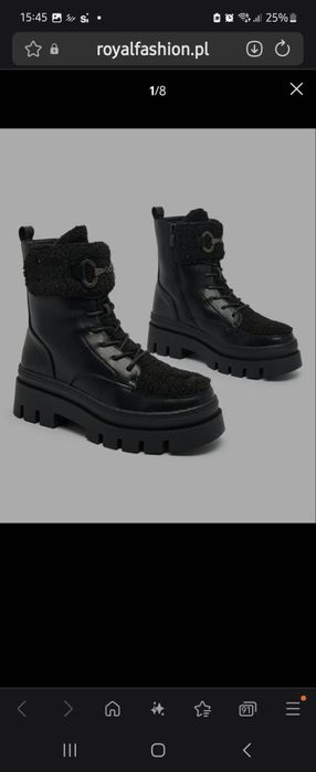 Super wygodne wiązane na suwak  botki z barankien