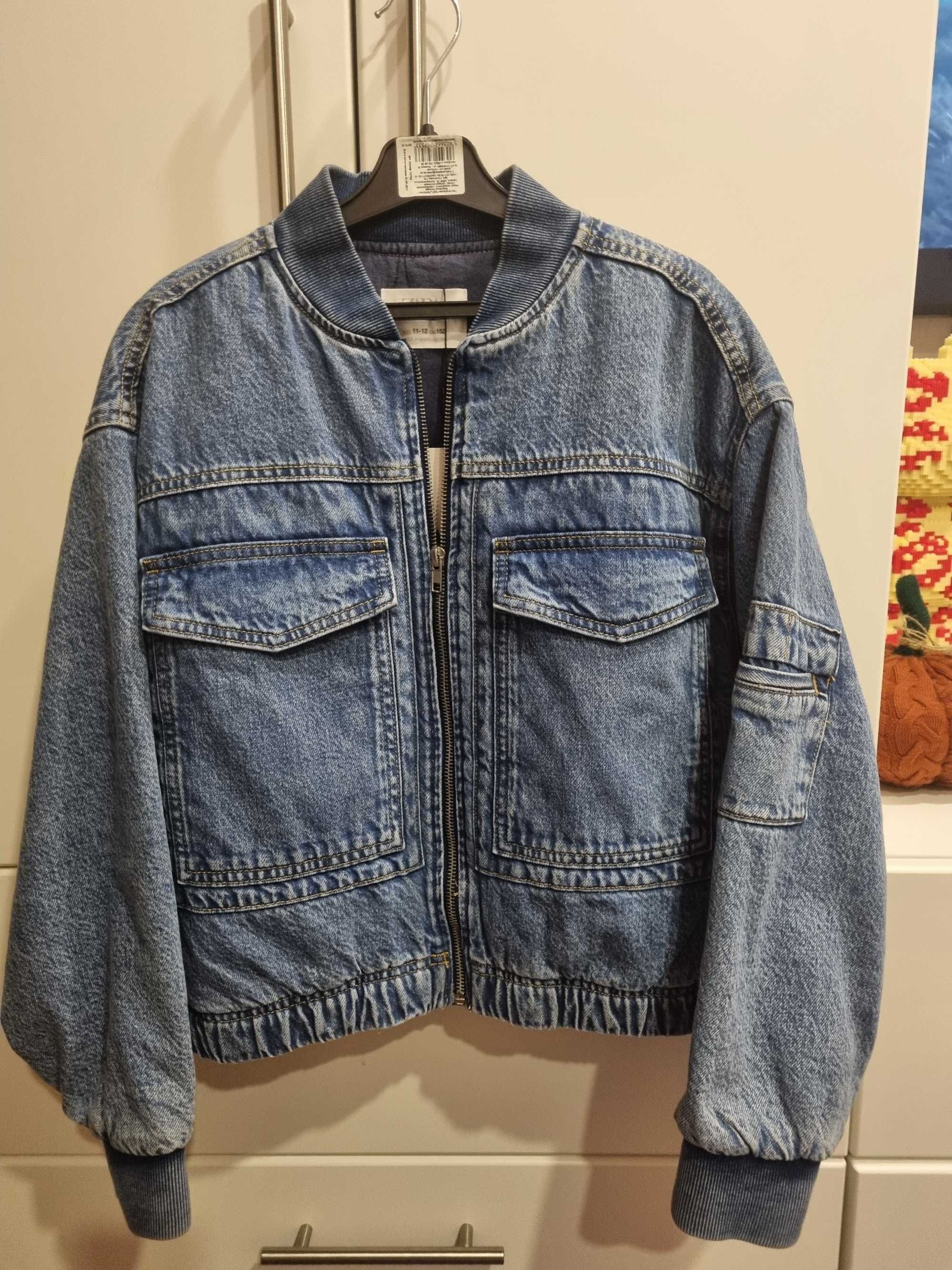 Джинсовая Курточка Зара бомбер Zara куртка Зара на девочку