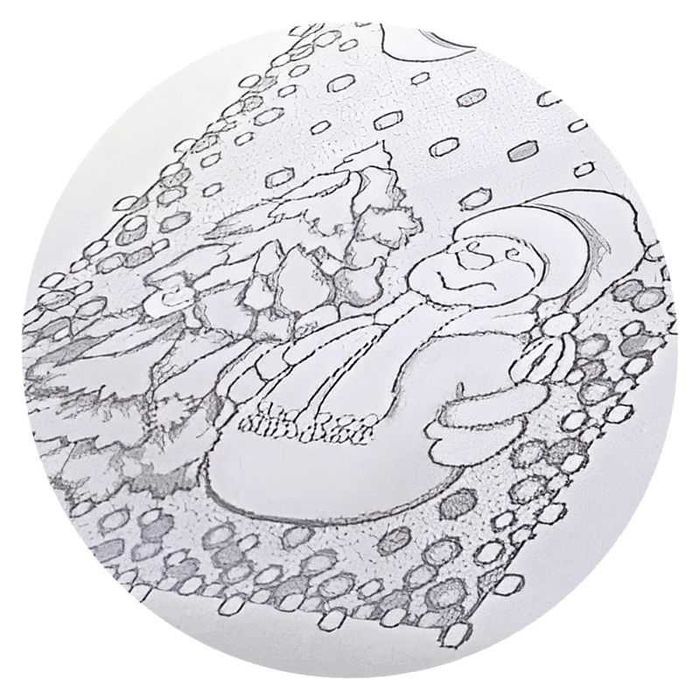 Obrus Białe Bałwanki 110 x 130 cm DomoweTekstylia | WN306B B13