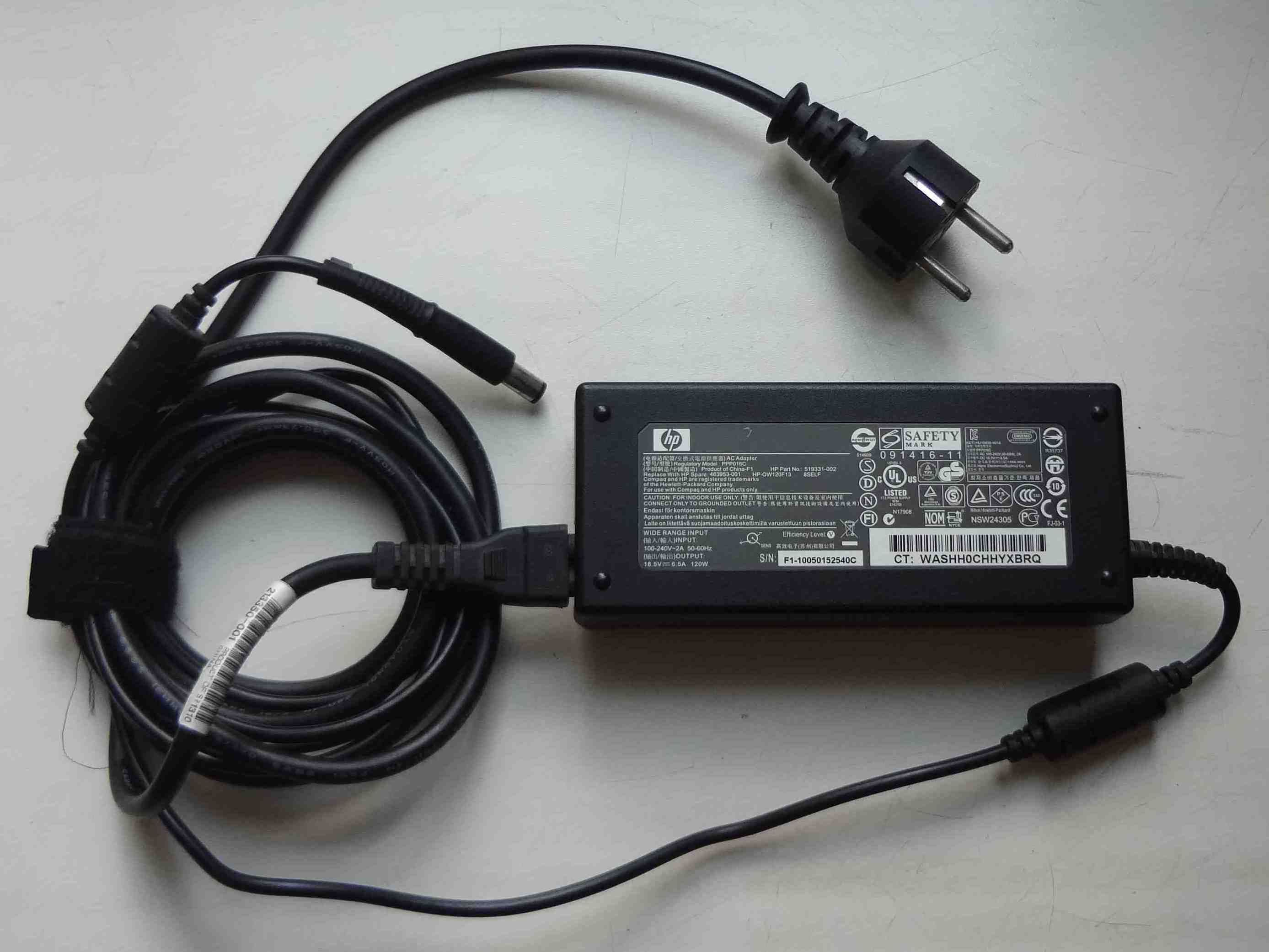 Блок питания для ноутбука HP 18.5V 6.5A 120W PPP016C зарядка