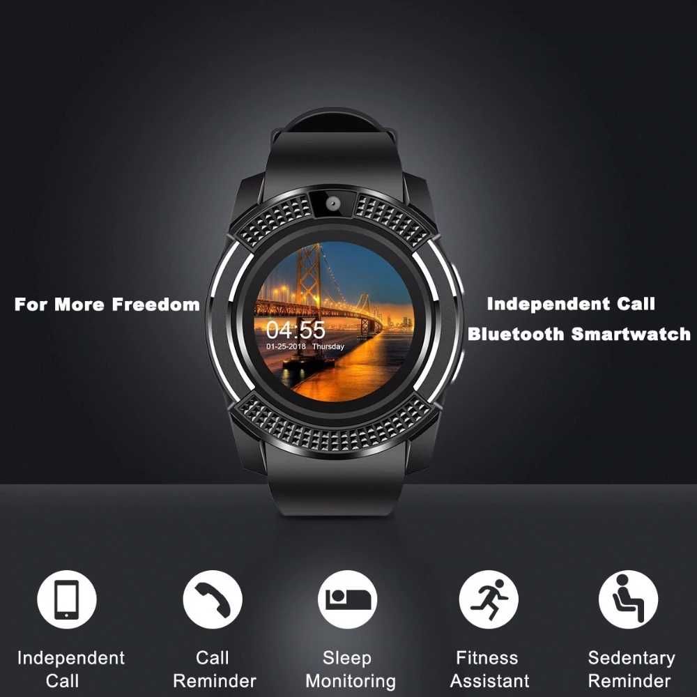 Relógio inteligente V8 Android iOS Samsung Huawei Iphone Smartwatch