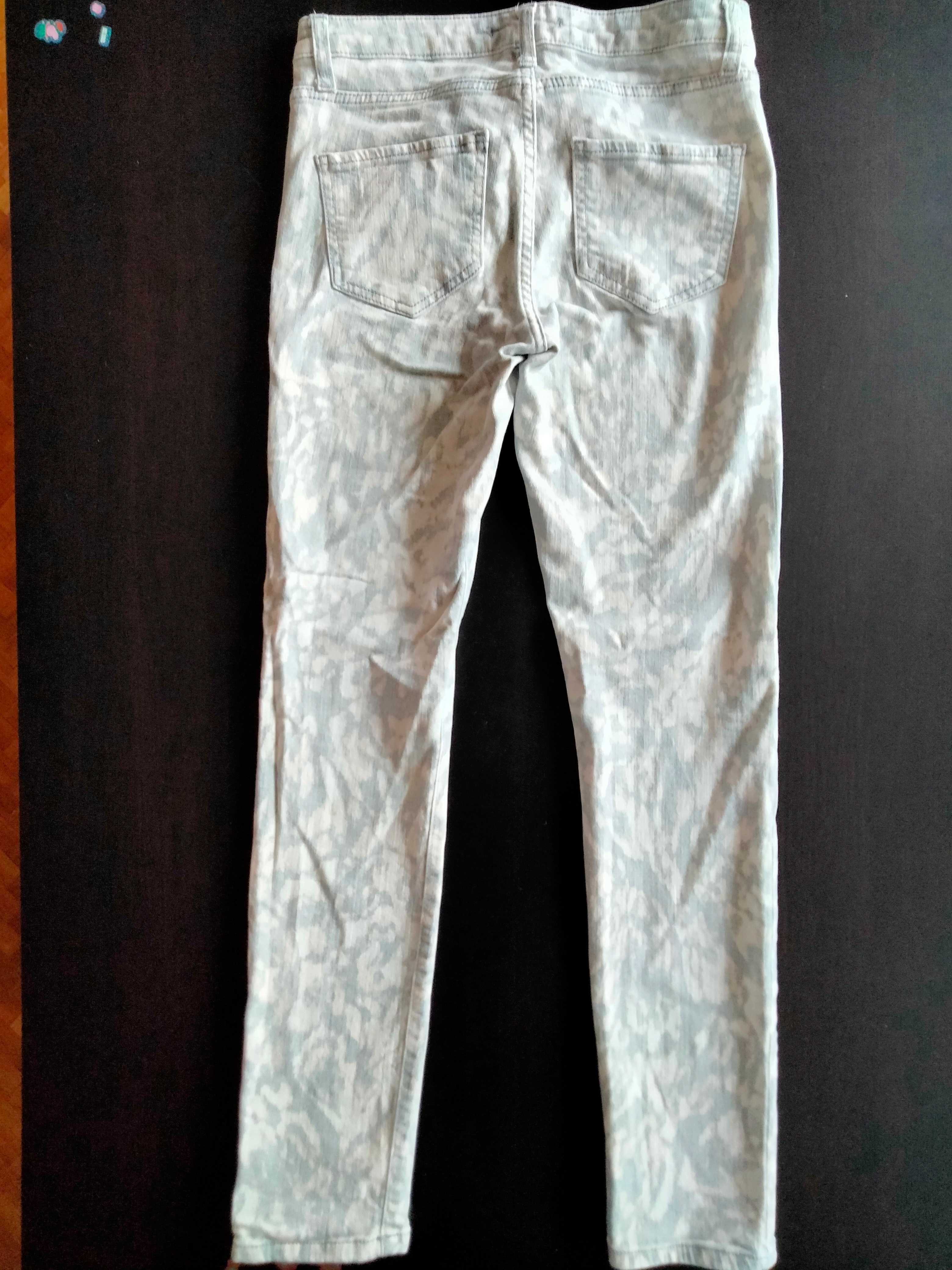 Spodnie jeansowe Lindex r Tie-dye rurki rozm. 36