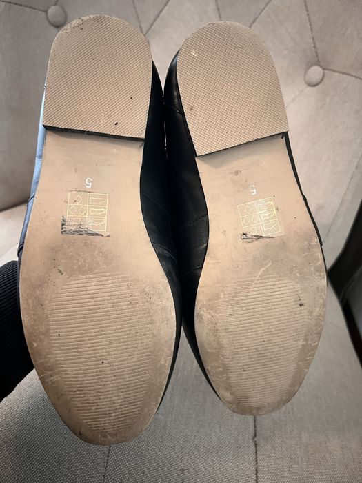 Asos mokasyny skorzane czarne damskie 38