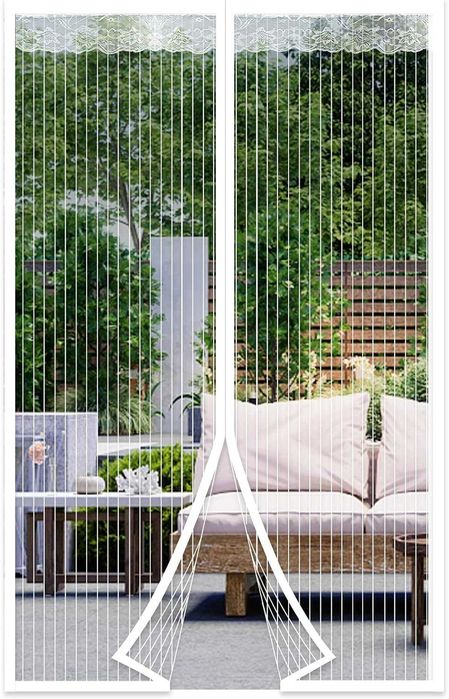 Diker Moskitiera magnetyczna na drzwi 100 x 240 cm biała