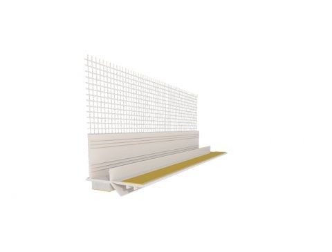 Привіконний профіль 2,5м.  ПВХ білий з армуючою сіткою та з ущільнювач