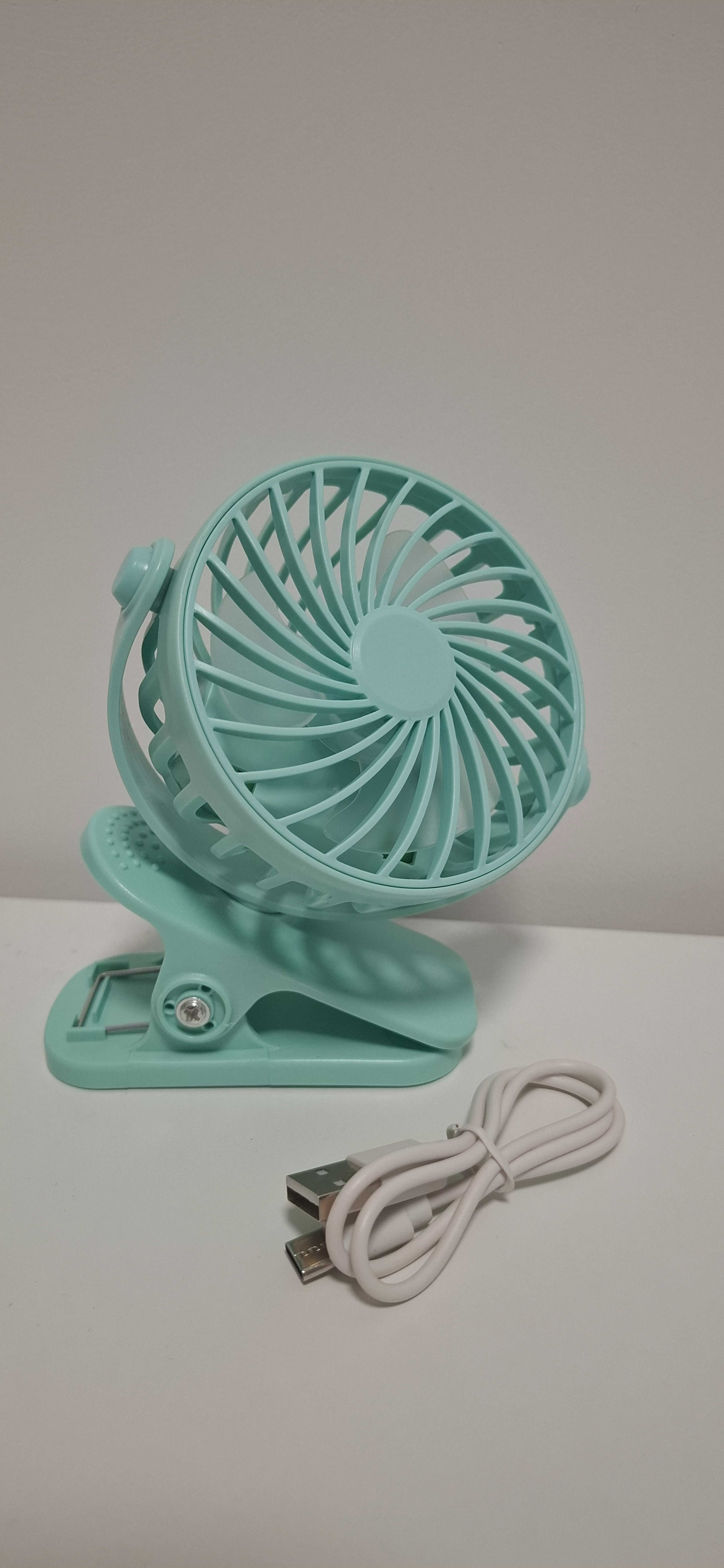 Mini Wentylator USB | Cichy Wiatraczek 360° | Biurko, Auto, Wakacje