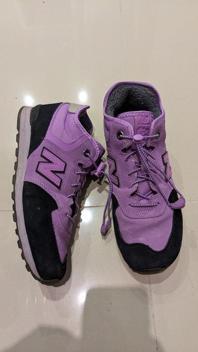 Fioletowe jesienne zimowe buty ocieplane new balance 40 damskie