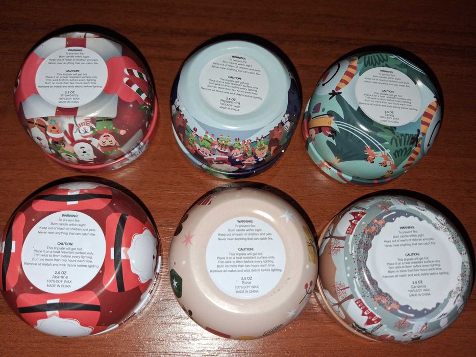 Zestaw 6 świątecznych świec