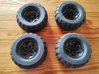 LEGO technic 4 duże koła, Tire 81.6 x 38 R Balloon felgi czarne