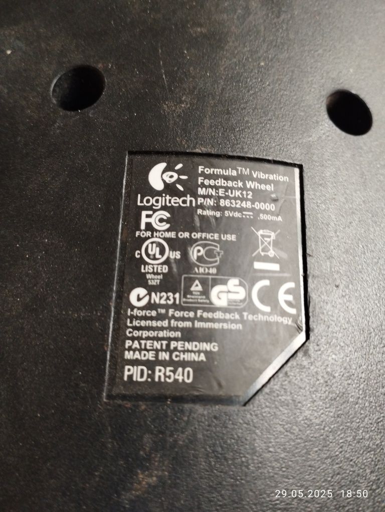 Руль Logitech formula