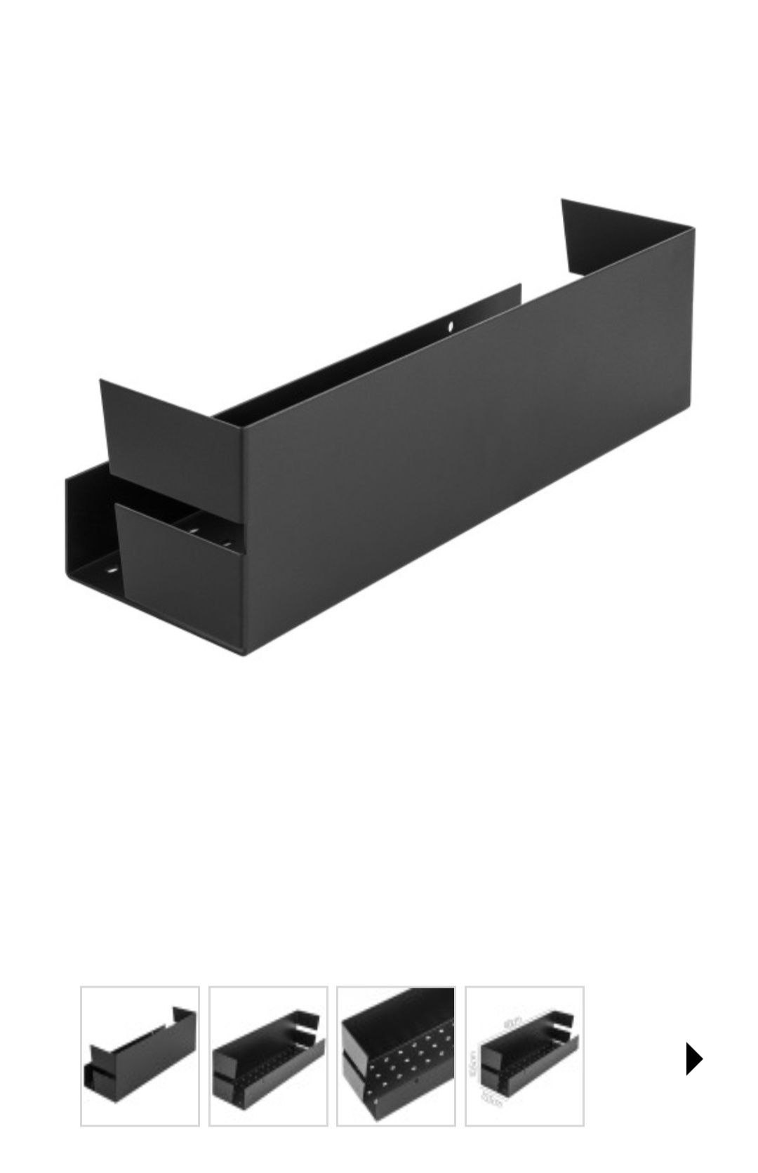 Półka czarna 60 cm Zolta loft łazienkowa
