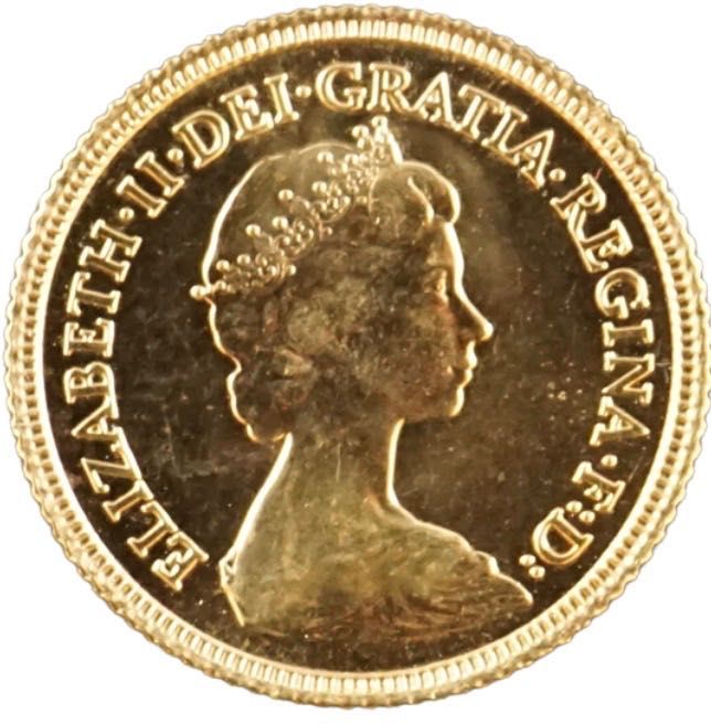 1/2 Libra em ouro ELIZABETH II - Jubileu - 1982