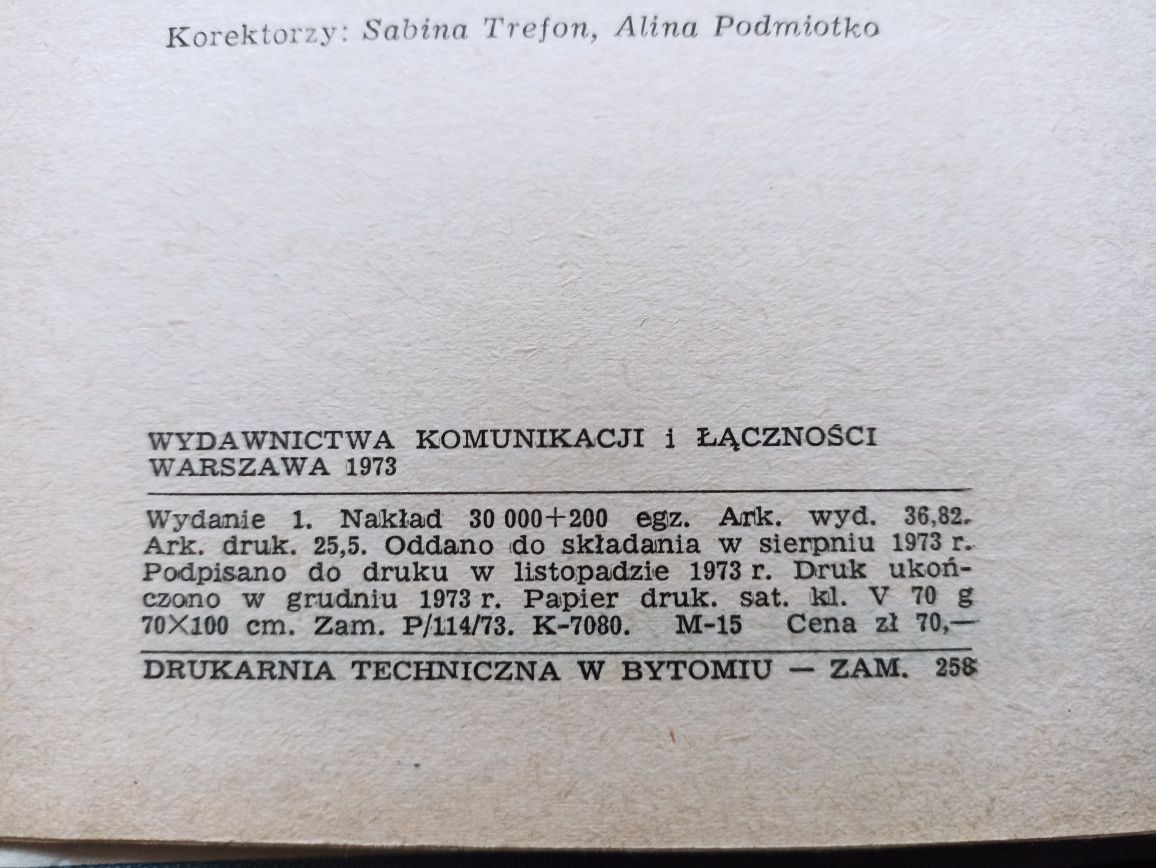 Podręcznik kierowcy zawodowego kat. D * 1973 *