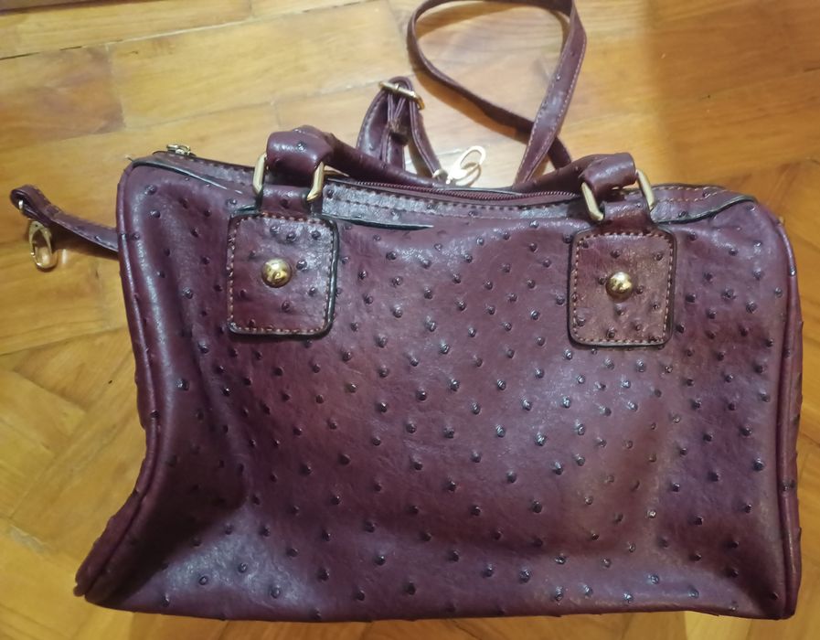 Bolsa mala de mão bordeaux