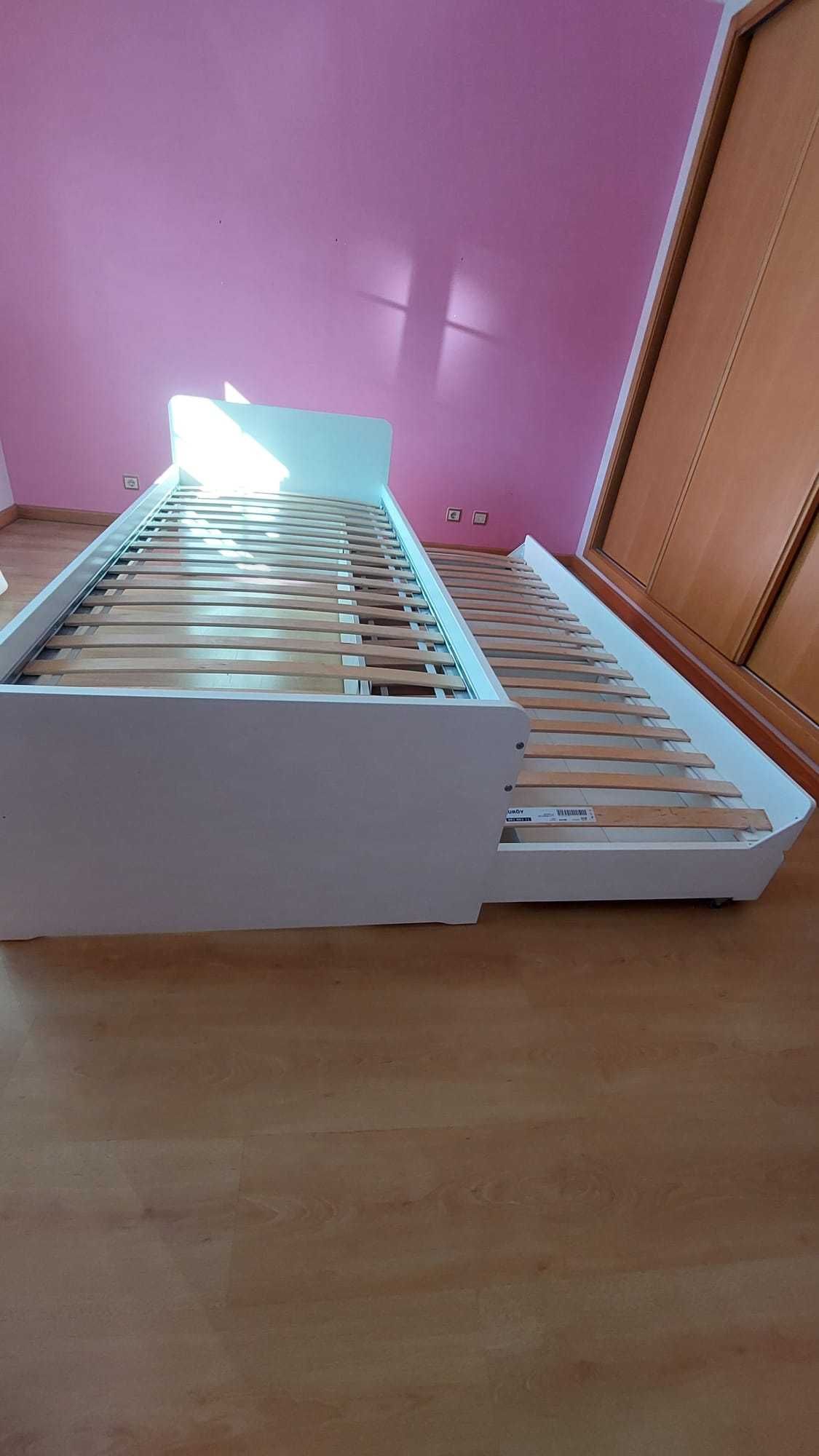 Cama IKEA SLÄKT com cama-gaveta e 2 gavetas 90x200 cm