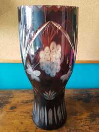 Duży wazon kryształowy PRL
