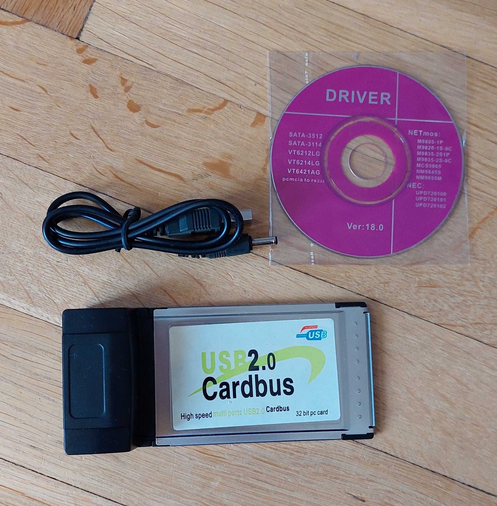 Kontroler PCMCIA 4 x USB 2.0 Cardbus 32 bit