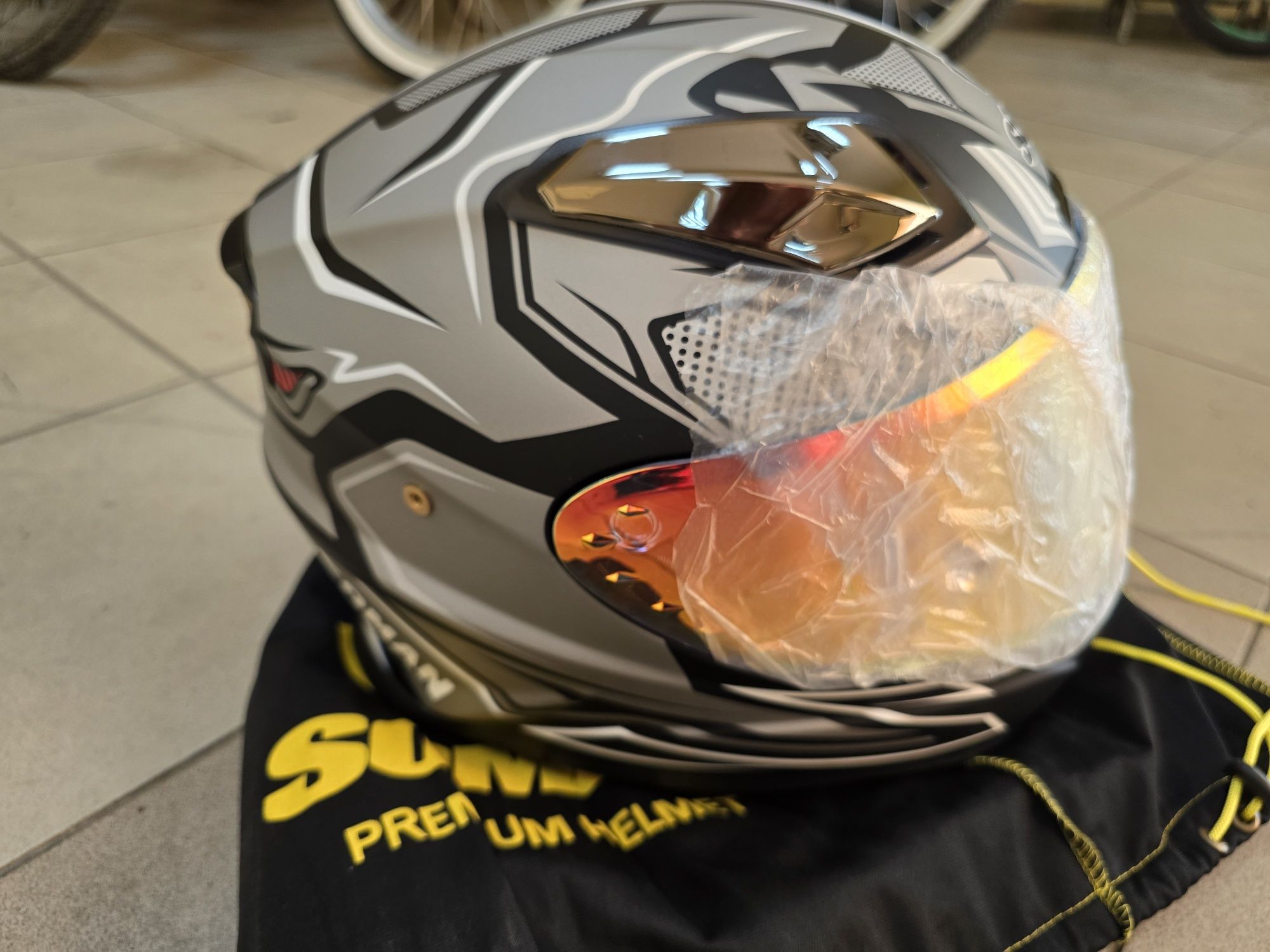 Kask motocyklowy soman xl