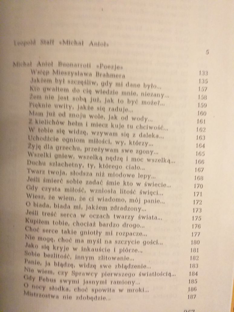 Leopold Staff Michał Anioł i jego poezje PIW 1977