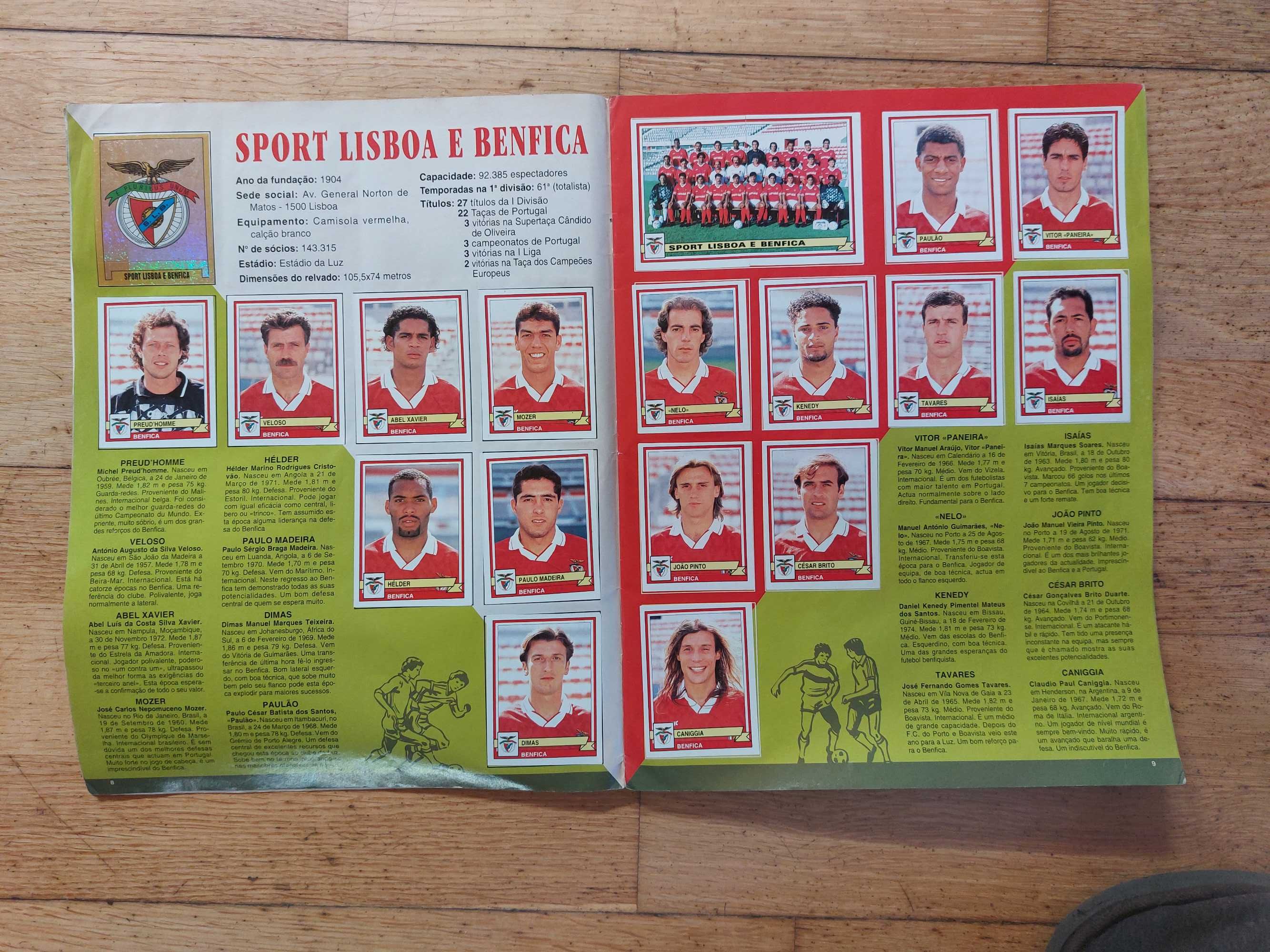 Caderneta de cromos "Futebol 94-95" - Completa