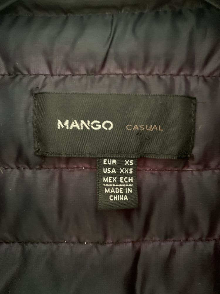 Casaco anoraque acolchoado Mango tamanho XS