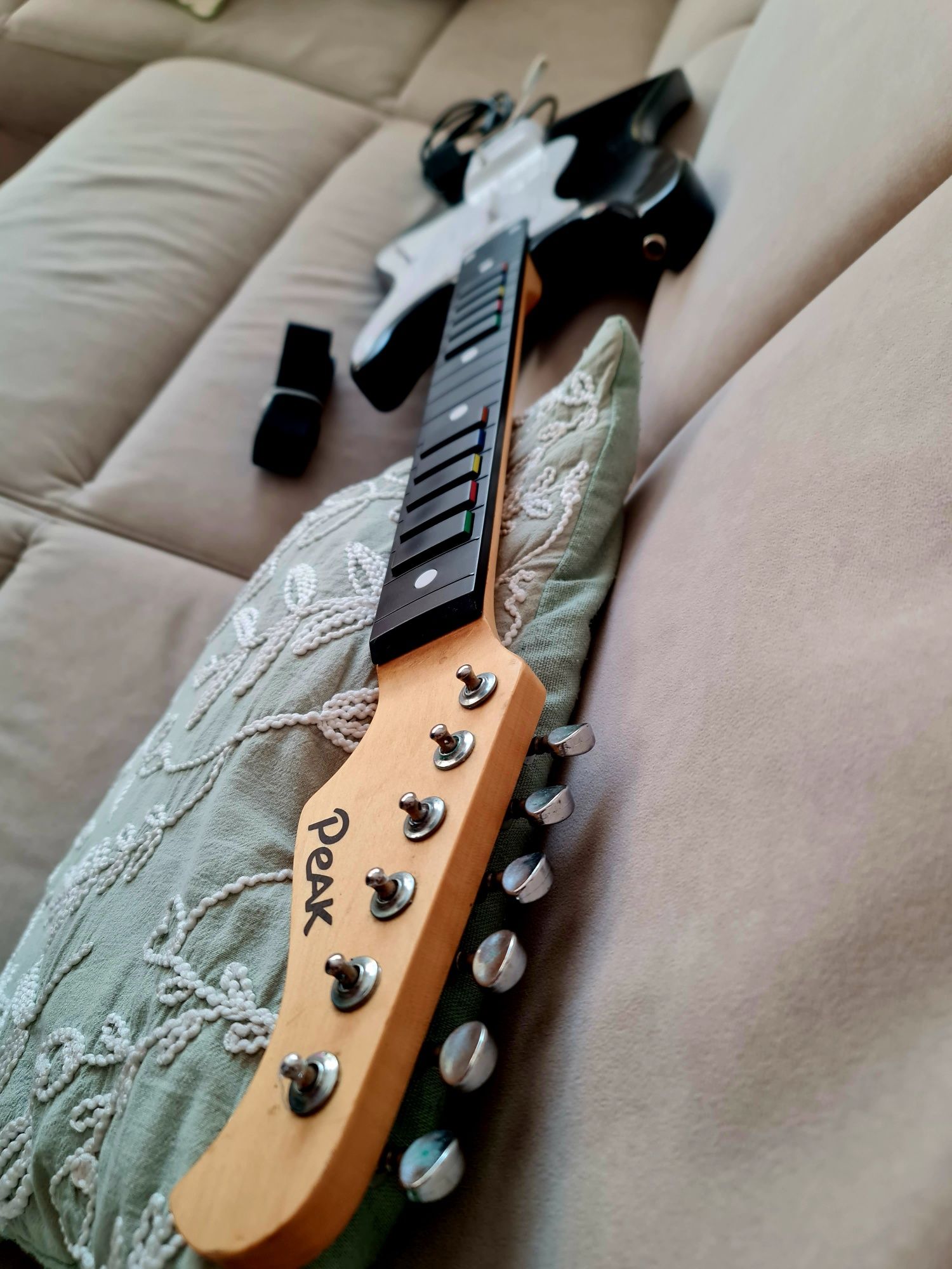 Gitara Guitar Hero Drewniana kolekcjonerska PC & PS2 - Clone Hero PEAK