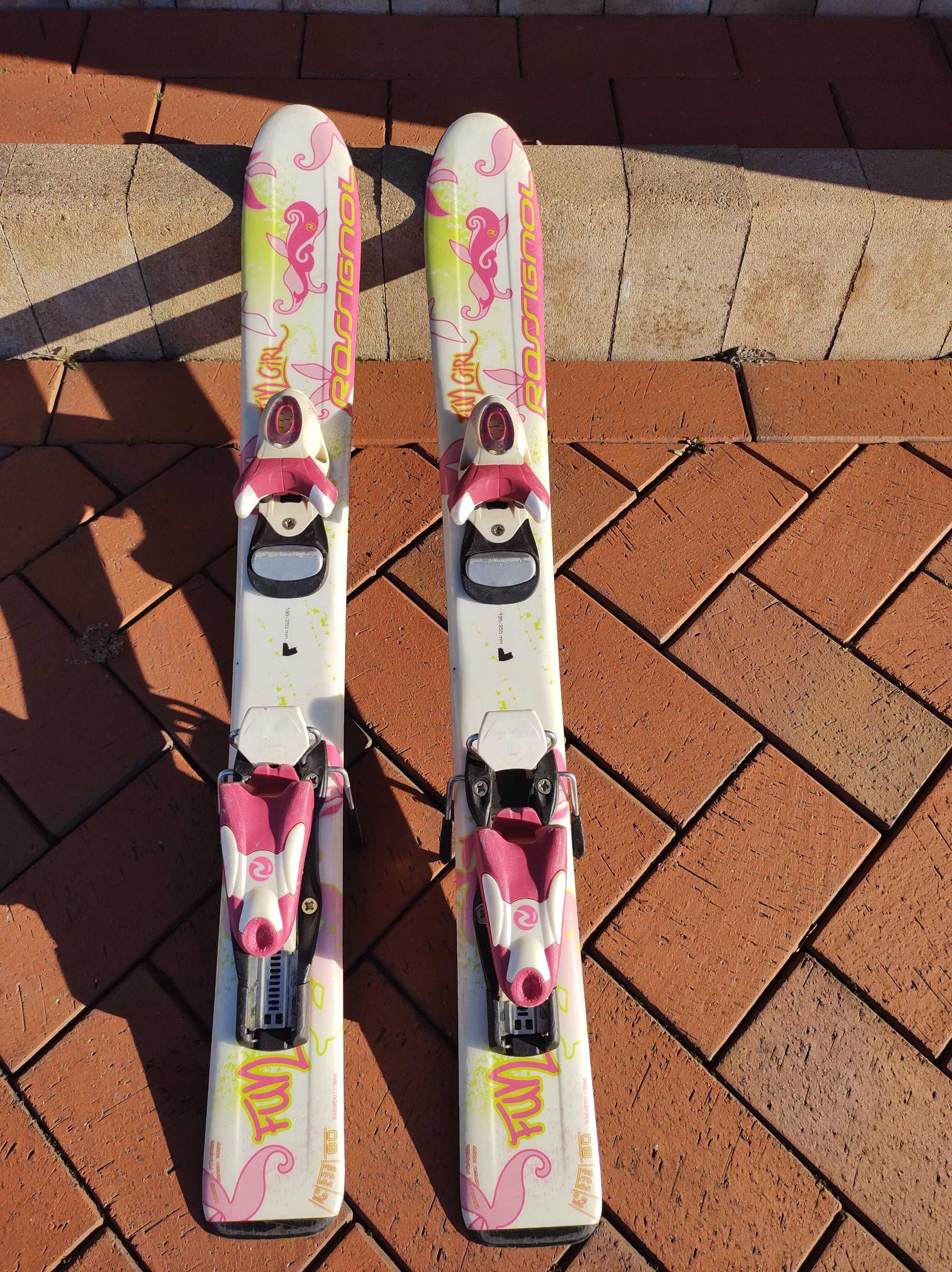Bardzo ładne narty Rossignol 80cm dla dziewczynki :)