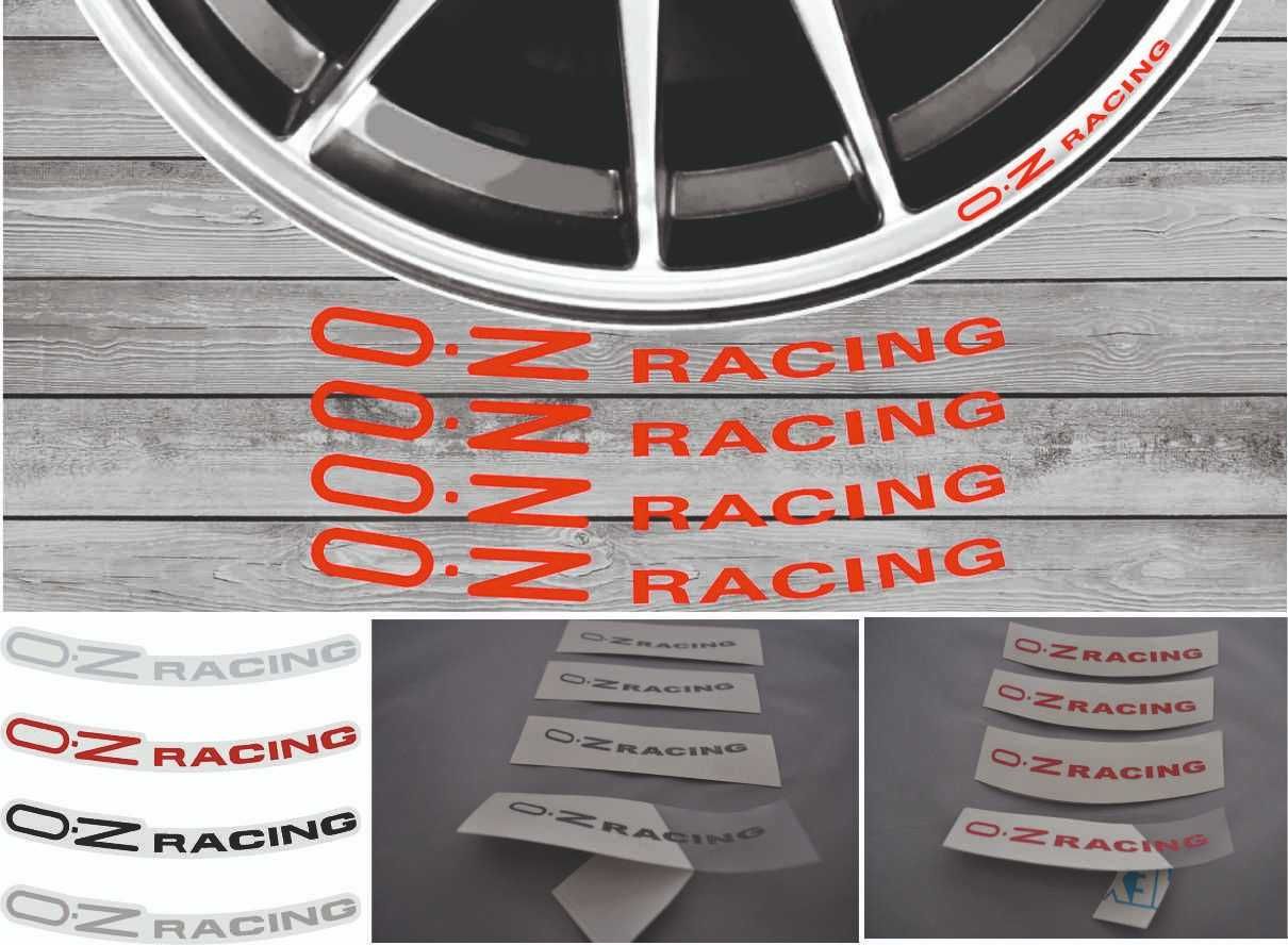 4 logos OZ Racing para laterais das jantes - várias cores