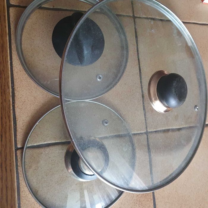 Przykrywki do garów 9 szt. szkło hartowane.