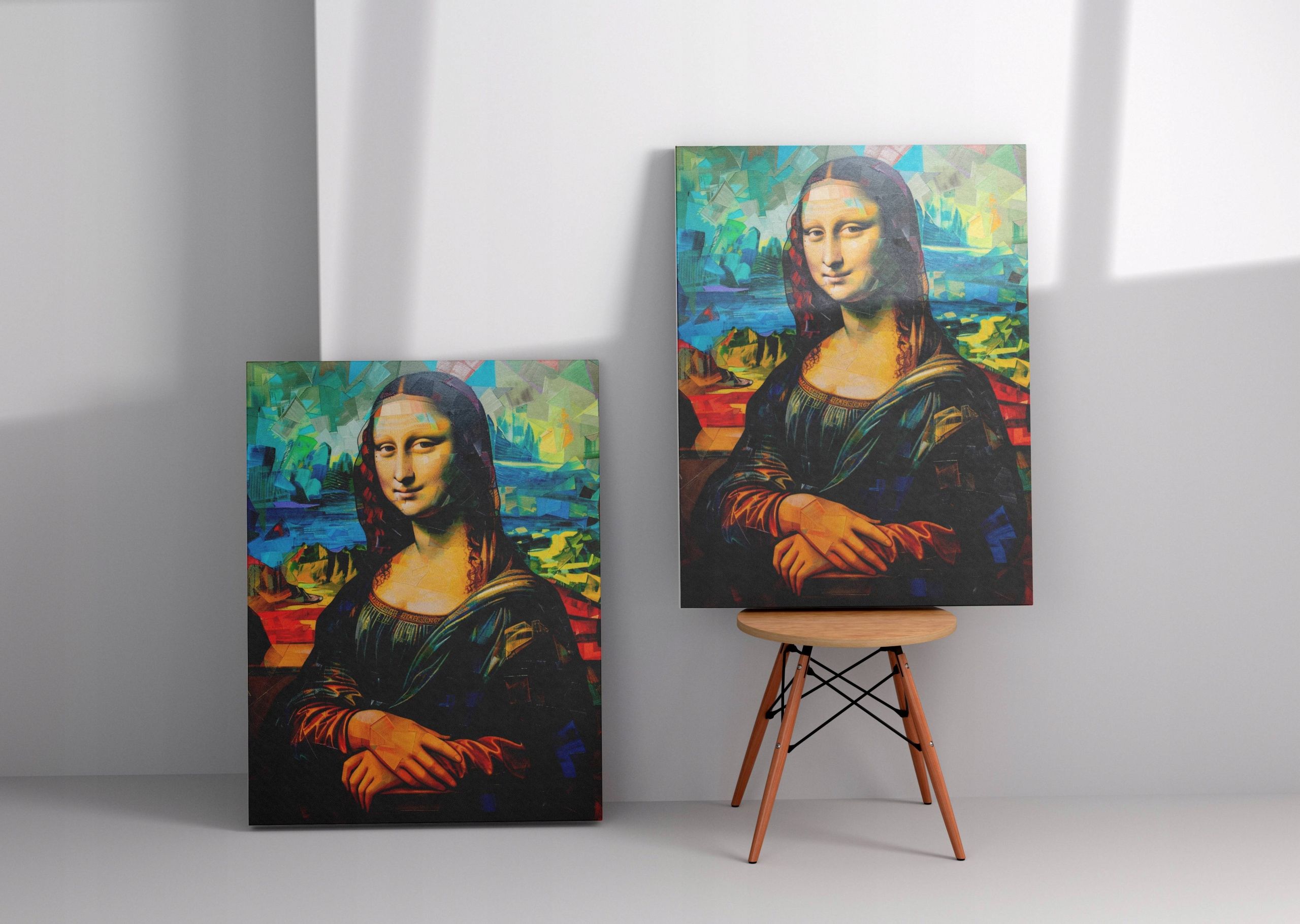 Obraz na płótnie Mona Lisa w Stylu Picassa do domu pokoju salonu 45x60