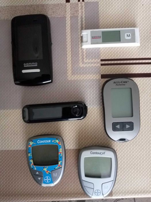 Глюкометри Gamma Diamond,mini,Accu-chek Performa Contour XT